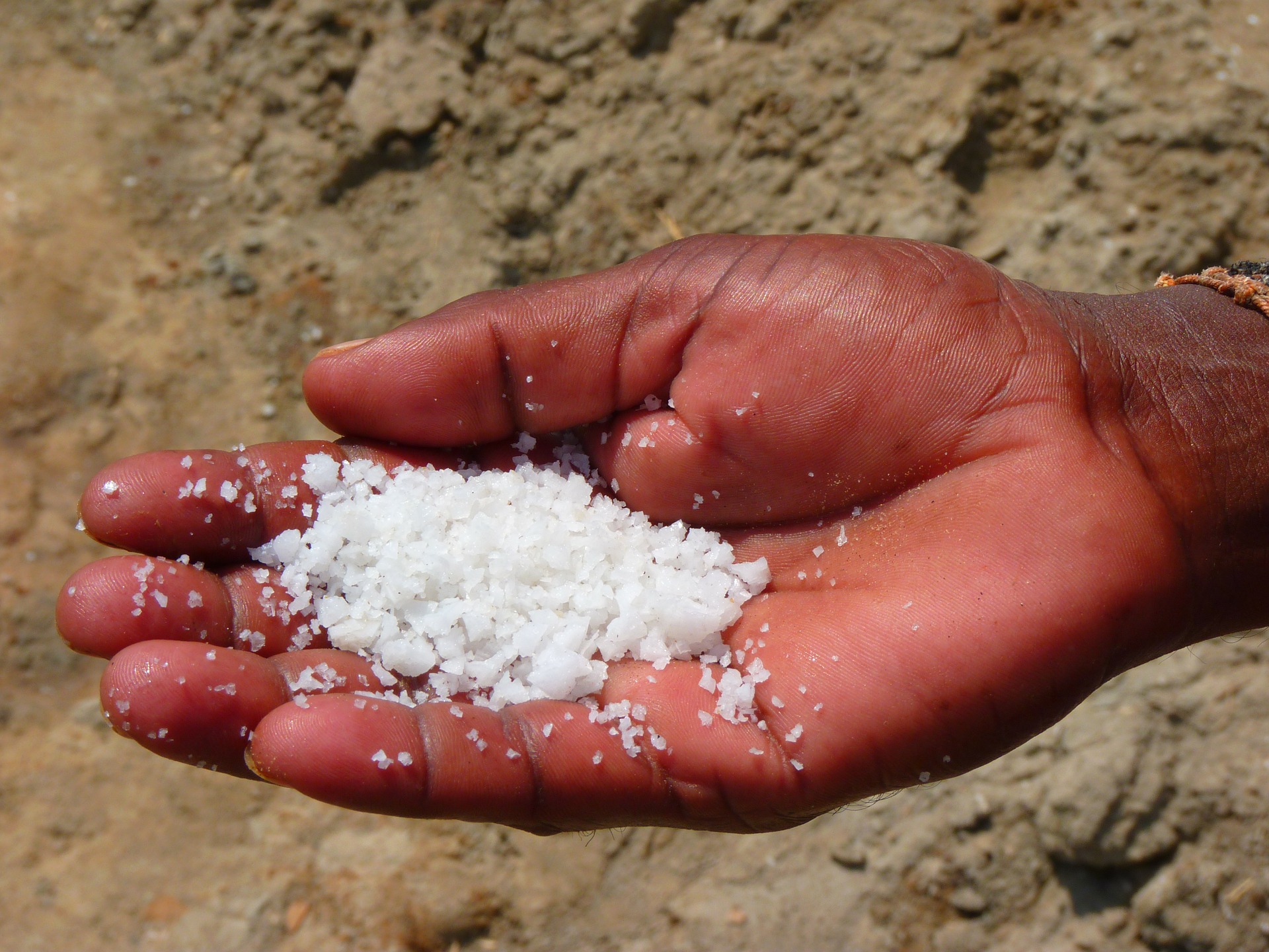 Salt in hand photo